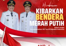 Bupati Shalahuddin Ajak Masyarakat Kibarkan Merah Putih 1 Agustus