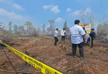 Satgas Aman Nusa Polresta Palangka Raya Selidiki Karhutla Jalan Hiu Putih