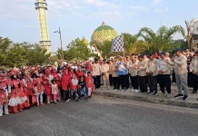 Jaga Kamtibmas, Polsek Pahandut Kawal Kegiatan Jalan Sehat
