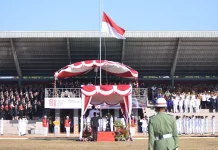 Bupati Kapuas Pimpin Upacara HUT ke-81 RI di Stadion Panunjung Tarung