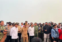Kapolresta Palangka Raya Dampingi Menhut Tinjau Karhutla di Petuk Katimpun