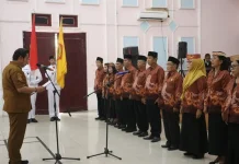 Kukuhkan Pengurus PWRI, Pemkab Pulang Pisau Dorong Kontribusi Para Purnabakti
