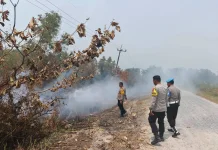 Satu Hektare Lahan di Sabangau Terbakar, Polsek Antisipasi Munculnya Api Baru