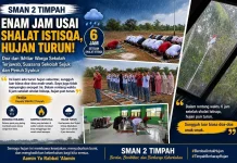 Hujan Turun Enam Jam usai Salat Istiska di SMAN 2 Timpah