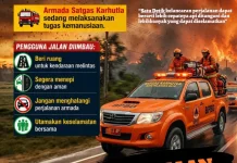 BPBD: Masyarakat Wajib Memberikan Jalan Kepada Armada Satgas Karhutla
