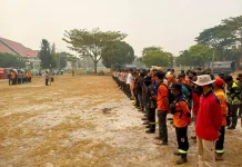 Kapolresta Palangka Raya Turun Tangan, Pimpinan Apel Satagas Karhutla