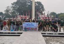 RRI Palangka Raya Gelar Aksi Cinta Lingkungan di Tugu Soekarno jelang Hari Radio