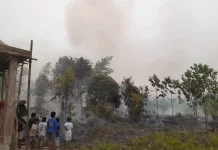 Lahan Jalan Jati Raya II Terbakar, Nyaris Merembet Rumah Warga