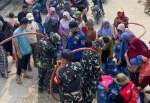 Pemkab Pulang Pisau-Kodim 1011/KLK Salurkan Air Bersih