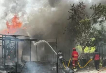 Kebakaran di Gang Junju Pangkalan Bun Hanguskan 3 Rumah & Warung