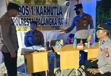 Temukan Titik Api, Polresta Palangka Raya Lakukan Koordinasi