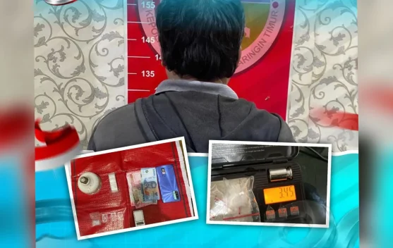 Pria Paruh Baya Diringkus Satresnarkoba Polres Kotim, Barbuk 4 Paket Sabu