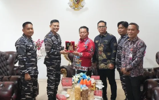 Pererat Sinergitas, Bupati Kapuas Terima Kunjungan Komandan Lanal Banjarmasin