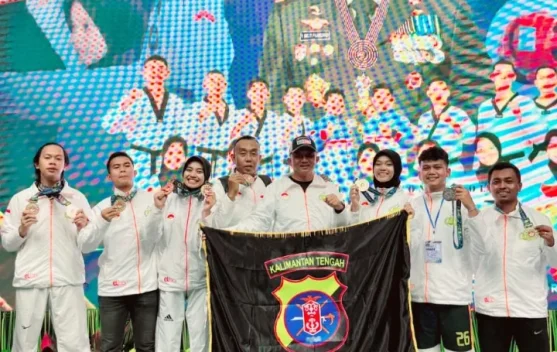 Tim Taekwondo Polda Kalteng Raih 9 Medali di Kejurnas Taekwondo Kapolri Cup VII