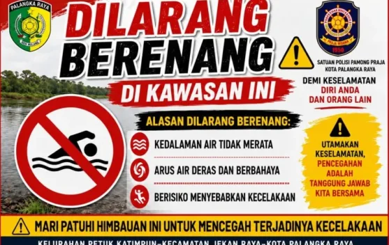 Lurah Petuk Katimpun Pantau Debit Air di Gosong Sungai Rungan