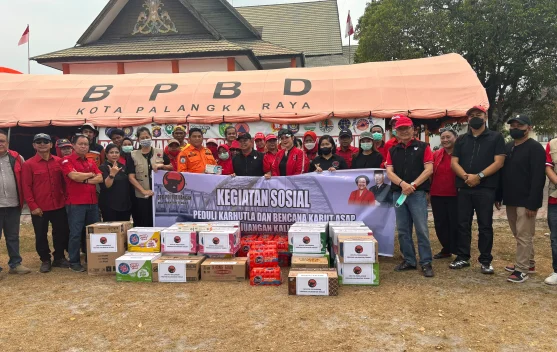 PDIP Kalteng Salurkan Logistik dan Bagikan Masker Kepada Masyarakat