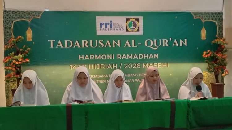 RRI Palembang Gelar Tadarus di Pesantren Nurul Qomar