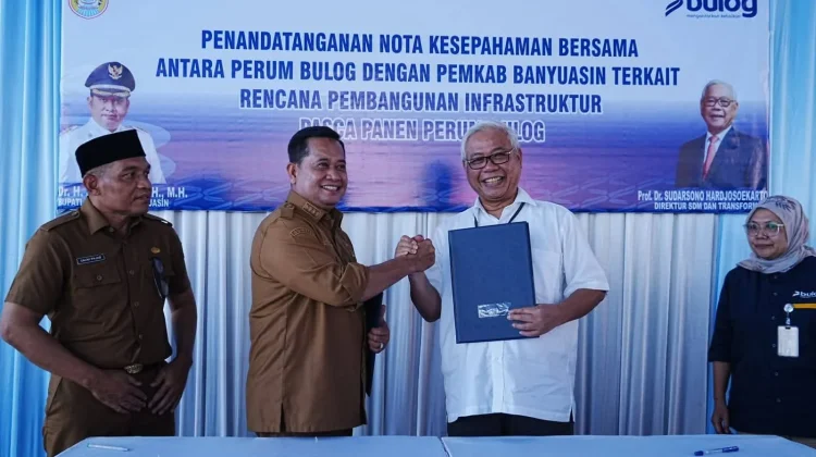 Bupati Banyuasin Teken MoU Bersama Perum Bulog Palembang