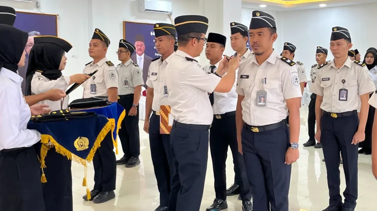 Sebelas Pegawai Lapas Banyuasin Naik Pangkat