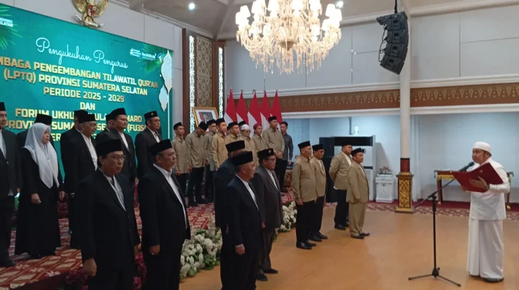 Gubernur Sumsel, Resmi Kukuhkan Pengurus LPTQ dan FU3SS Sumsel 2025 - 2029
