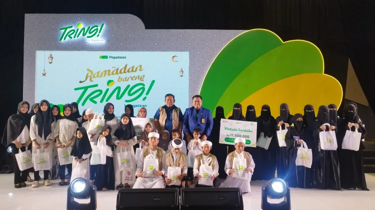 Pegadaian Santuni 60 Anak Yatim di Ramadan Bareng Tring! Palembang
