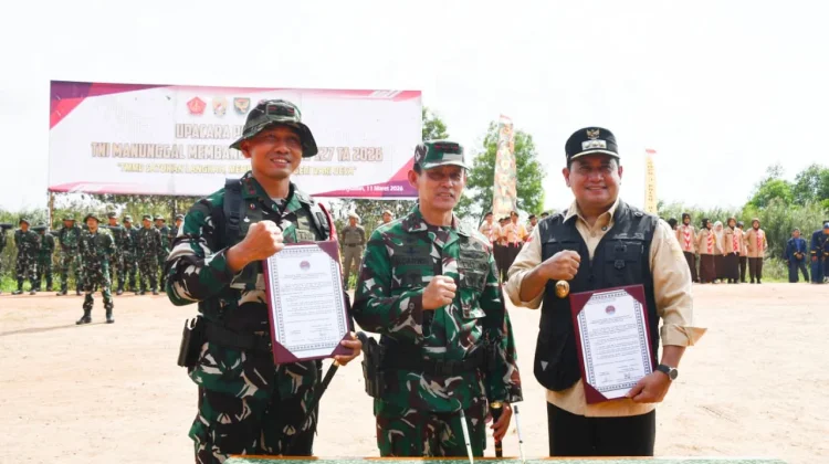 Percepat Pembangunan, Pangdam ll/Sriwijaya Resmi Tutup TMMD ke-27 Banyuasin