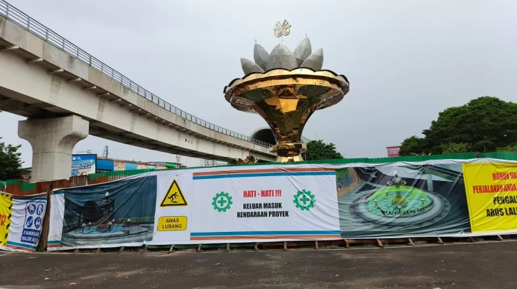 Tugu Cempako Telok Segera Diresmikan, Ikon Baru Palembang