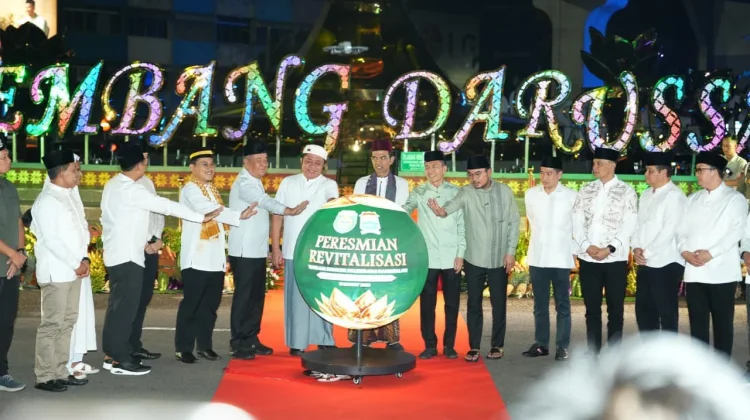Ikon Bundaran Air Mancur Palembang Kini Tampil Lebih Megah