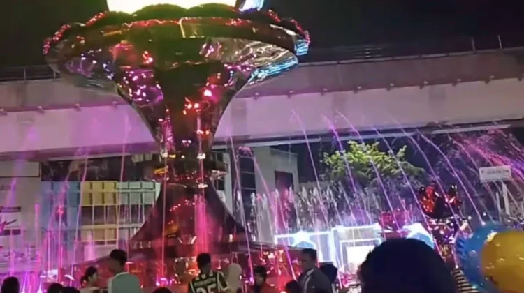 Air Mancur Palembang Jadi Magnet Wisata Malam Lebaran