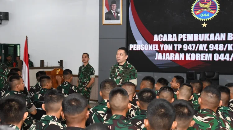 Bimtek Yon TP Korem 044/Gapo Resmi Dibuka, Danrem Fokus Peningkatan Kompetensi