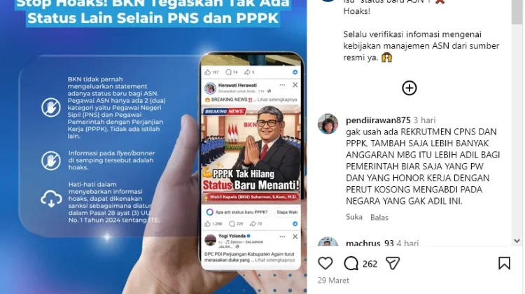 Cek Fakta, Hoaks Status Baru PNS dan PPPK