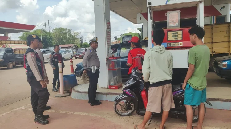 Polres Banyuasin Patroli SPBU Antisipasi Penimbunan BBM