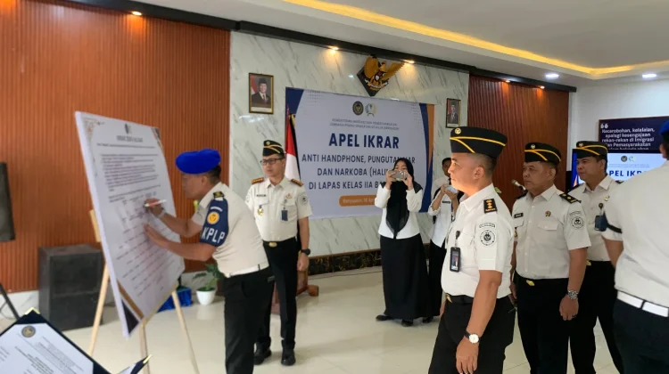 Lapas Banyuasin Gelar Ikrar Serentak Anti Narkoba