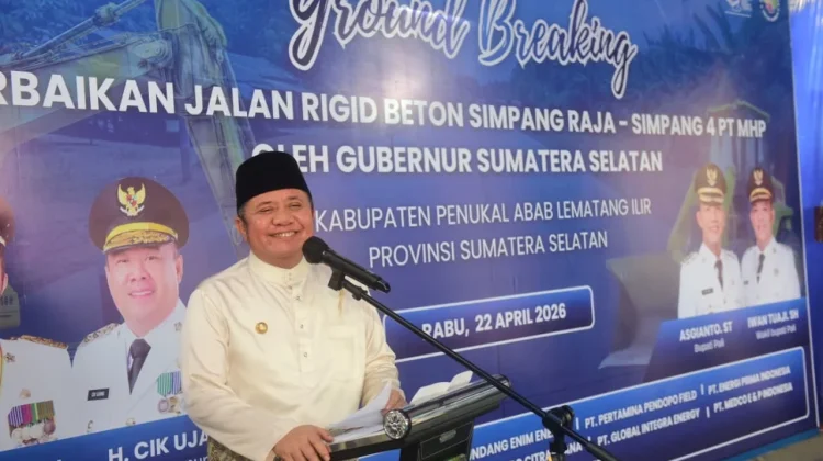 Herman Deru Resmikan Perbaikan Jalan Strategis PALI