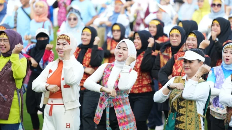 Ribuan Peserta Meriahkan Launching Senam Kriya Sumsel