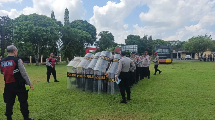 Polisi Banyuasin Simulasi Penanganan Situasi Kontingensi