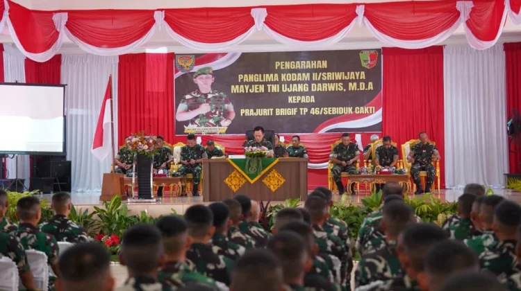 Pangdam II Sriwijaya Kunjungi Brigif Yon TP 46 SC Perkuat Soliditas Prajurit
