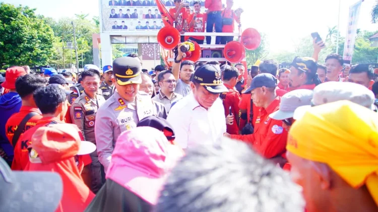 Aksi Buruh di Muba Berlangsung Aman