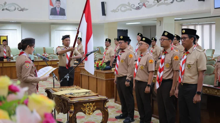 Pramuka Palembang Bentuk Saka Adhyasta Pengawas Pemilu