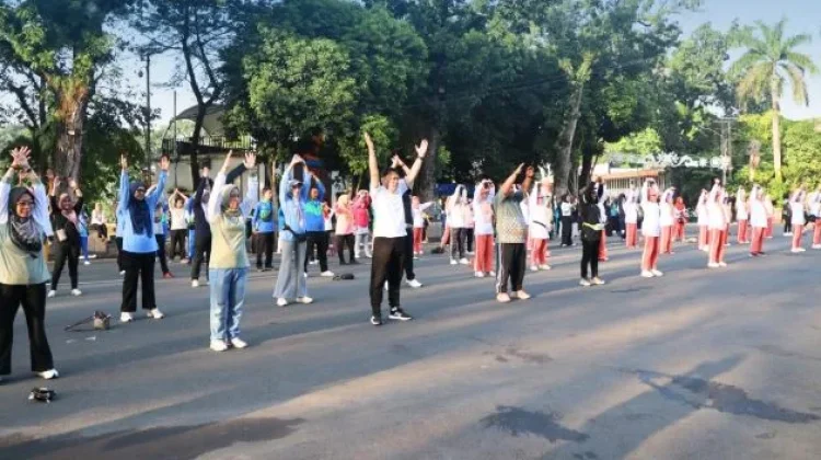 Budayakan Hidup Sehat, ASN Palembang Kompak Berolahraga