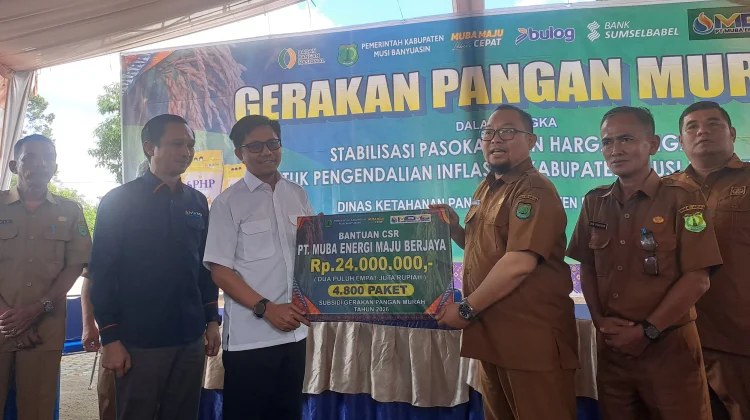Pangkas Inflasi, Pemkab Muba Subsidi 1.200 Paket Pangan di Babat Supat
