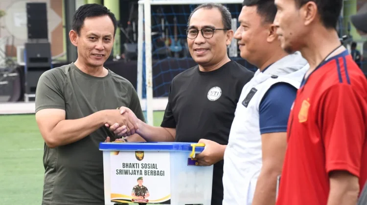 Danrem 044/Gapo Hadiri Kegiatan Humanis Kodam II/Sriwijaya Bersama Media