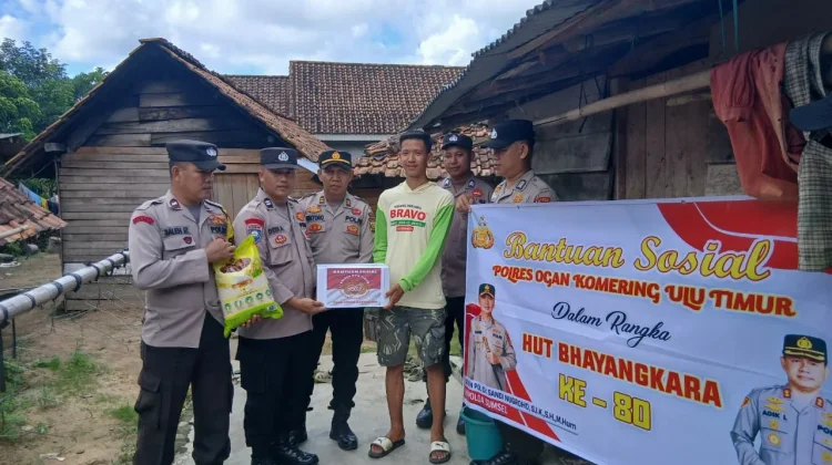 Sambut Hari Bhayangkara ke-80, Polres OKU Timur Salurkan Bantuan Sosial