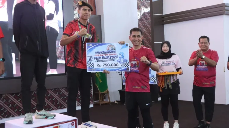 Ribuan Peserta Meriahkan Fun Run Bhayangkara Banyuasin