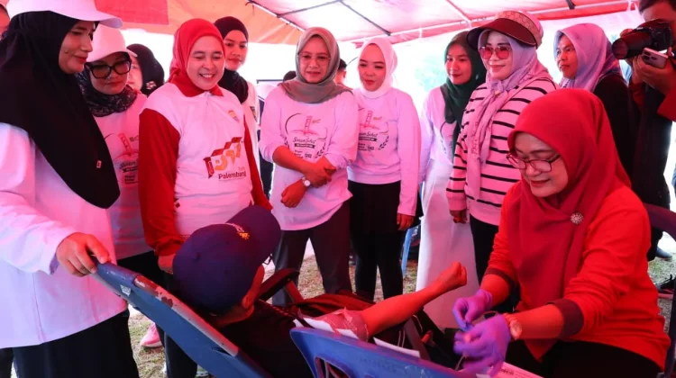 Fatayat NU Gelar Donor Darah Sambut HUT Palembang