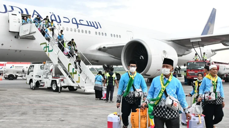 Sebanyak 444 Jemaah Haji Kloter 11 Tiba di Debarkasi Palembang