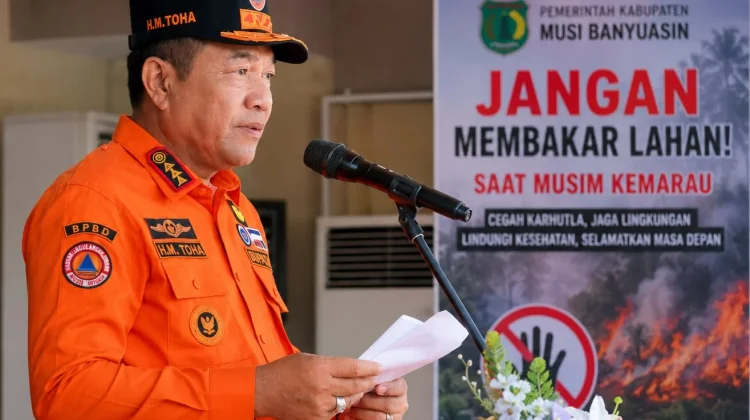 Kejar Target Zero Asap, Bupati Muba Larang Warga Bakar Lahan