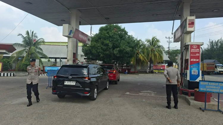 Stok BBM Aman, Polsek Indralaya Pastikan Kondisi Kondusif