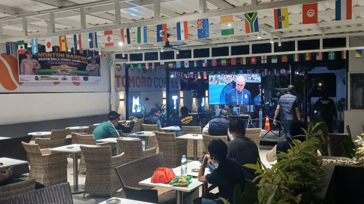 Polda Sumsel Bangun Kebersamaan Lintas Instansi dengan Nobar Piala Dunia 2026