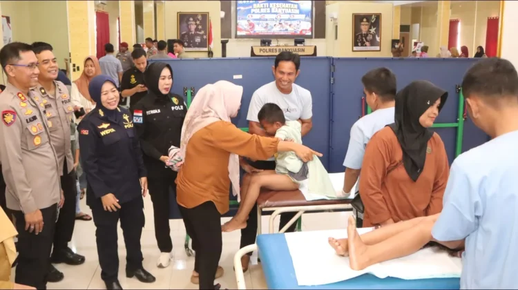 Polres Banyuasin Gelar Bakti Kesehatan Sambut Hari Bhayangkara